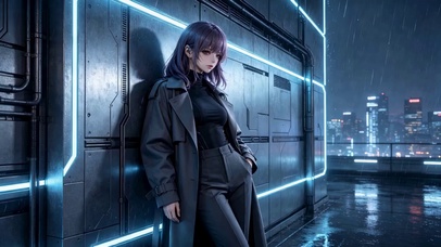 霓虹夜雨
