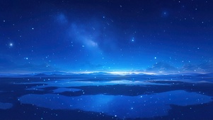 梦幻星夜平原湿地
