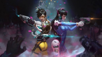 守望先锋猎空与D.VA