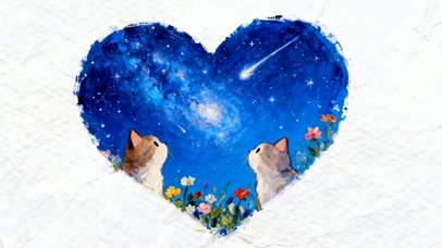 望着星空猫咪