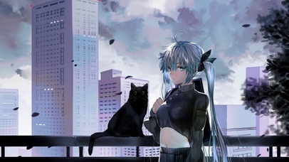 女孩与猫