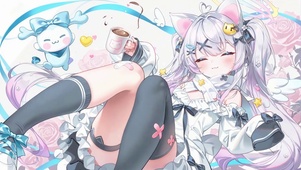 萌系黑丝猫耳萝莉