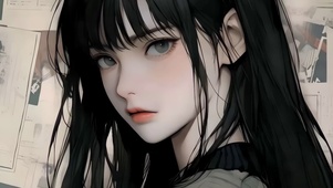 黑发少女