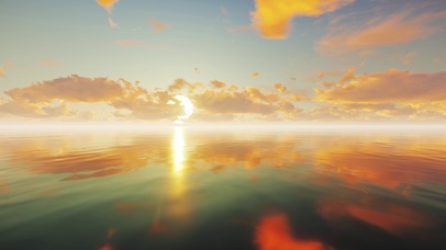 水域夕阳