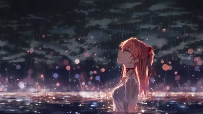 4K阴雨天水中的明日香