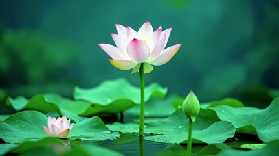 清新荷花