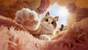 顽皮的猫咪