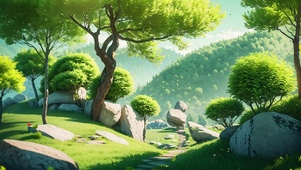 唯美阳光树林