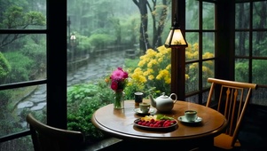 雨天放松木屋