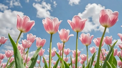 随风摇曳的郁金香