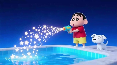 治愈动画~小新的奇幻星星泳池