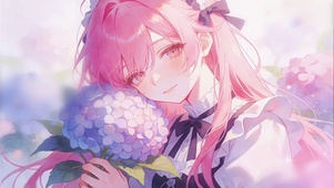 唯美梦幻动漫花与少女