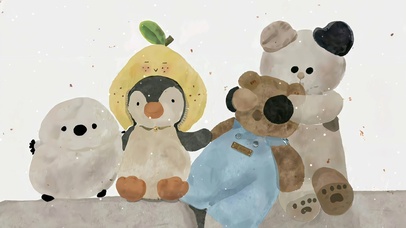 企鹅小熊桌面壁纸高清