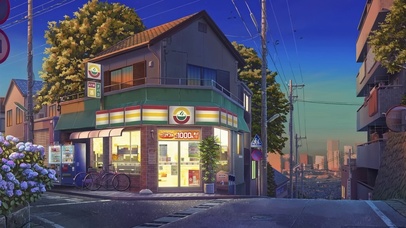 夏日傍晚咖啡店