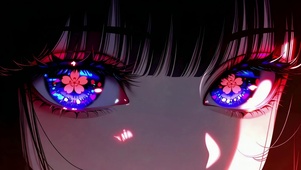 樱花霓虹瞳：眨眼动态