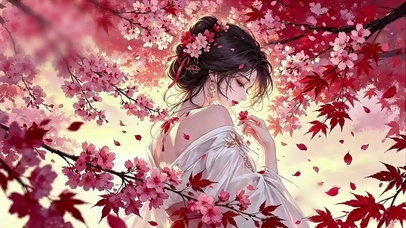 枫樱唯美古风少女