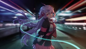 火车站动漫女孩