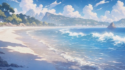 无人海边度假