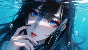 蓝色海洋女孩