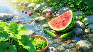 溪流果蔬西瓜
