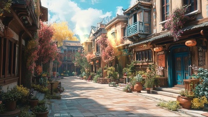 漫游古镇童话村庄街道