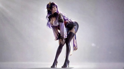 紫发女神舞姿