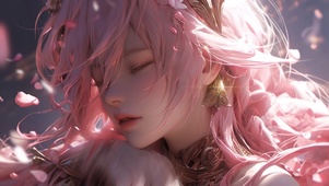 粉发少女