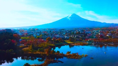 航拍富士山