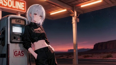 加油站少女