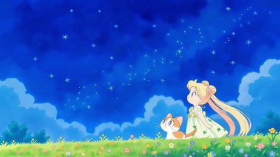 夏夜星空的月野兔