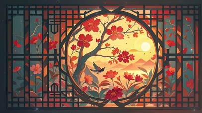 中国风屏风