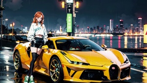 女孩汽车