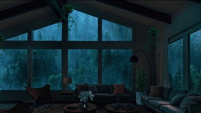 森林雷雨小屋客厅