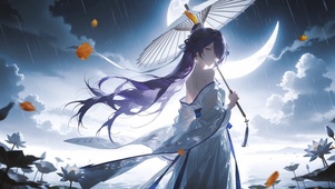 二次元古风插画女孩