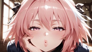 嘟嘴的女孩