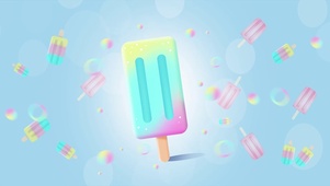 夏天夏季夏日雪糕冰激凌蓝色