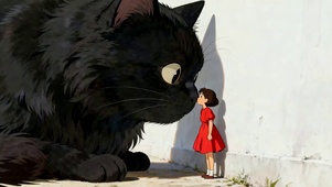 女孩与猫咪