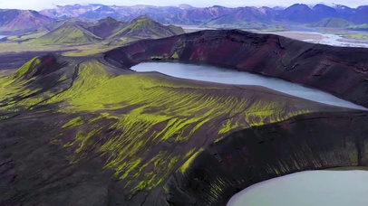 4K 高清 冰岛高地地区山脉