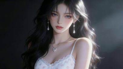 治愈吊带裙女孩