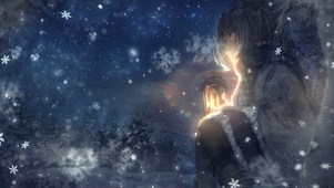 雪中少女