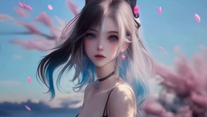 唯美樱花女孩