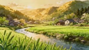 唯美的草原河流