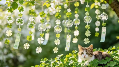 三叶草风铃猫咪