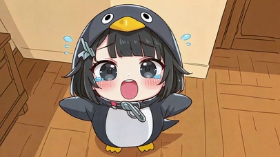 Q版企鹅装可爱美少女