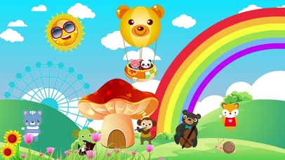 彩虹小动物儿歌背景