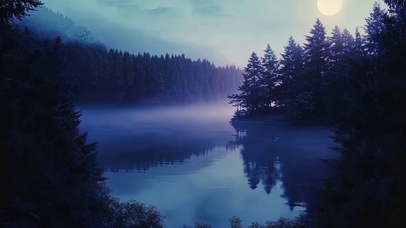 迷雾森林湖泊