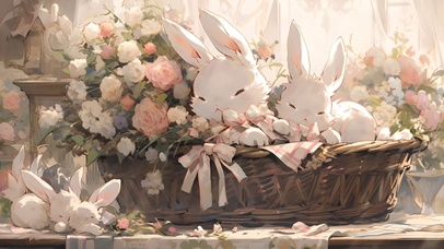 花篮兔子