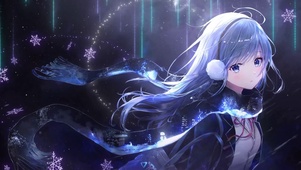 蓝发少女