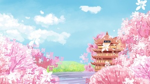 唯美樱花寺