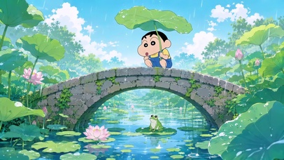 荷塘听雨